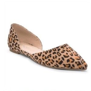 Vegan Suede Leopard Flats